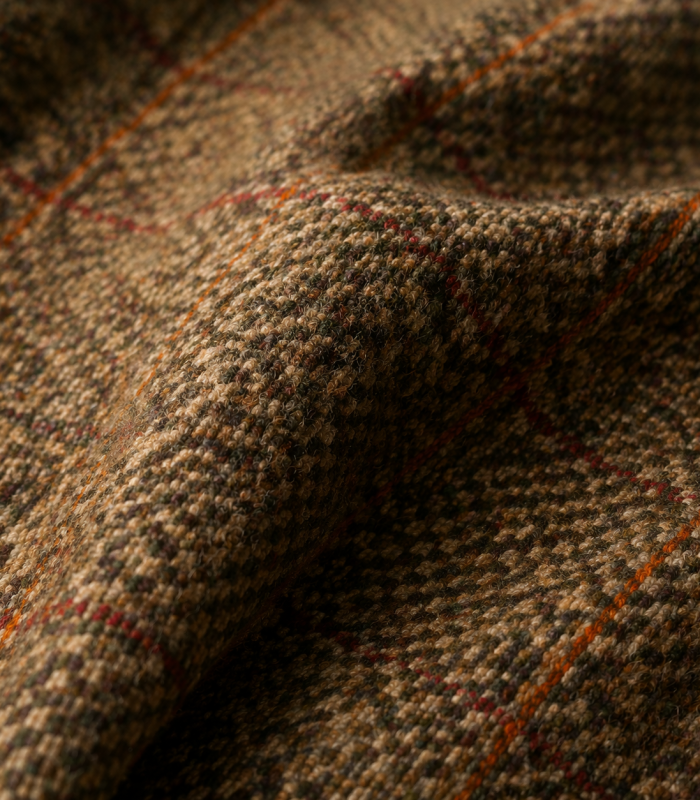 Textura de tweed en tonos cálidos